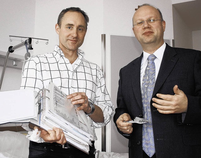 Matthias Dbele (links), Beauftragter ...ich mit Geschftsfhrer Uwe Lorenz.     | Foto: Meyer