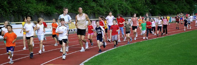 Ziele der Leichtathleten des TV Bad S...uen Laufb ahn des Hochrhein-Stadions.   | Foto: archivfoto: susan bersem