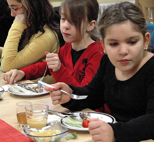 Gesundes Essen ganz praktisch erleben ...n beim Frhstck im Stadtteilzentrum.   | Foto: Ounas-Krusel