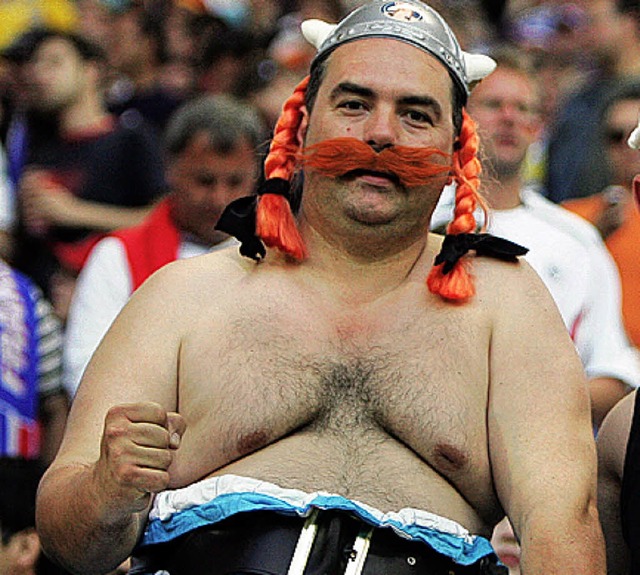 Ob dieser Rugby-Fan auch das &#8222;Obelix-Syndrom&#8220;  hat?  | Foto: AFP