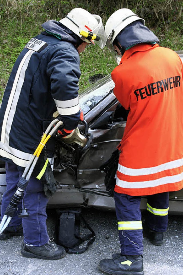 Menschenrettung nach  Unfllen gehrte...uch zu den Aufgaben der Wehr Kandern.   | Foto: Raab