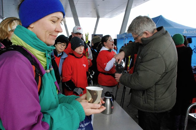 Nach Sport im Schneegestber tut ein h... Oberrheinhalle einen warmen Empfang.   | Foto: Gertrude Siefke