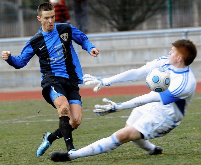 Vom FC Basel umworben: Matthias Baron ...gehende Episode aus der Schlussphase.   | Foto: meinrad schn