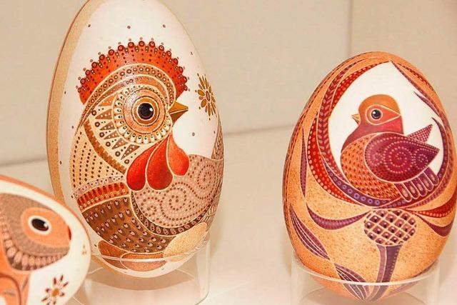 Kunstvolle Eier aus Museumshaltung
