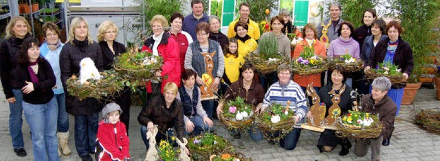 Die Nester sind bereitet, der Hase kan...es Osterdeko-Workshops in Glottertal.   | Foto: ringwald