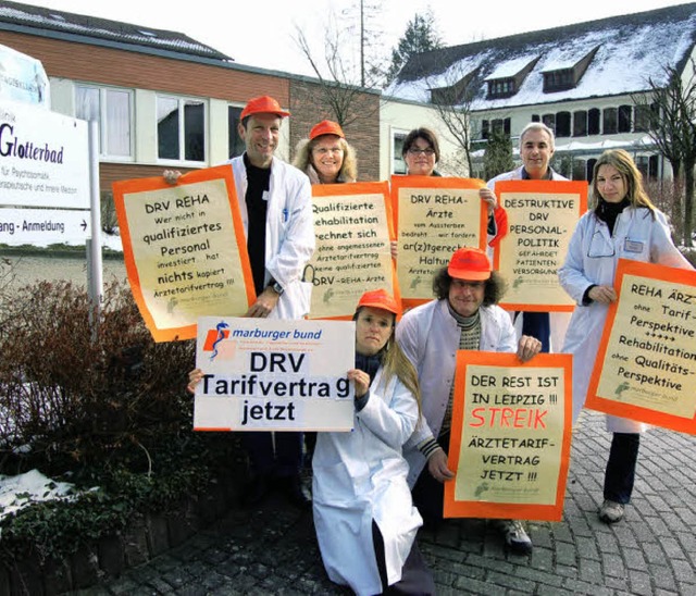 Zweiter Streik in diesem Jahr: rzte der Glotterbad-Klinik   | Foto: ringwald