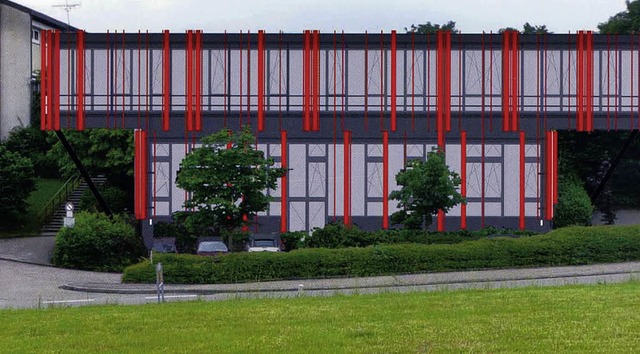 So soll der Neubau der Turnhalle bei d... Hauptschule Freiamt-Mubach aussehen.  | Foto:  Architekturbro Herbstritt Poetzsch