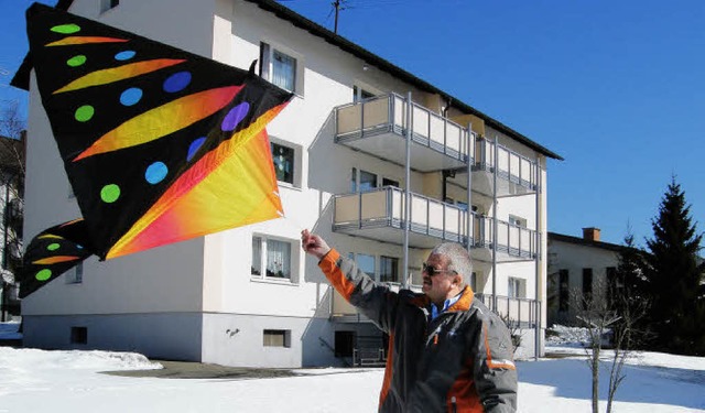 Josef Nieratschker ist passionierter D...ationalen Drachenflugtage in Bonndorf.  | Foto: Martha Weishaar