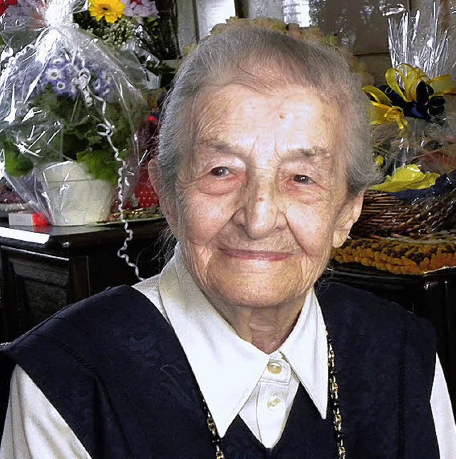 Erna Grafmller feeierte ihren 100. Geburtstag.  | Foto: Aribert Rssel