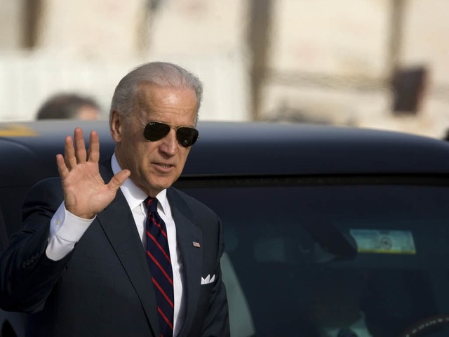 US-Vizeprsident Joe Biden bei seinem Besuch im Nahen Osten.  | Foto: AFP