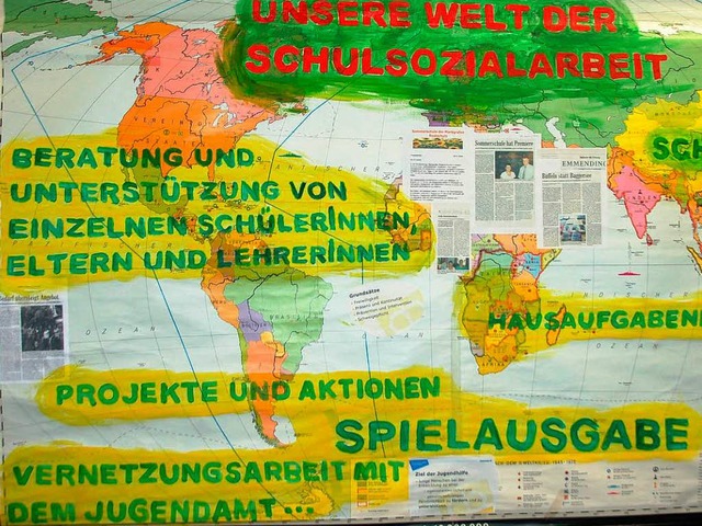Schler-Plakat fr die Ausweitung der ... den Markgrafenschulen in Emmendingen.  | Foto: Gerhard Walser