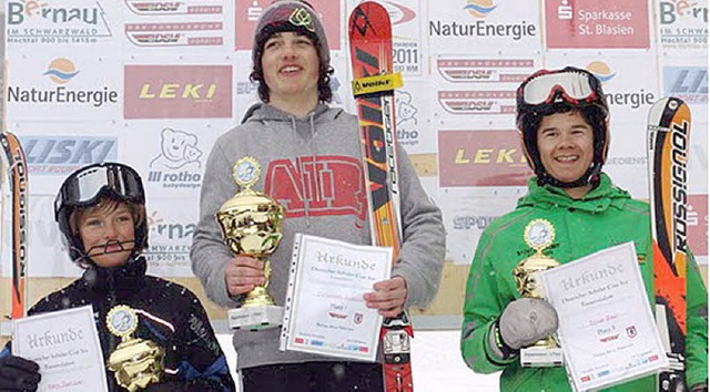Tobias Baur (rechts) von der Skizunft ... ber einen sehr guten dritten Platz.   | Foto: verein
