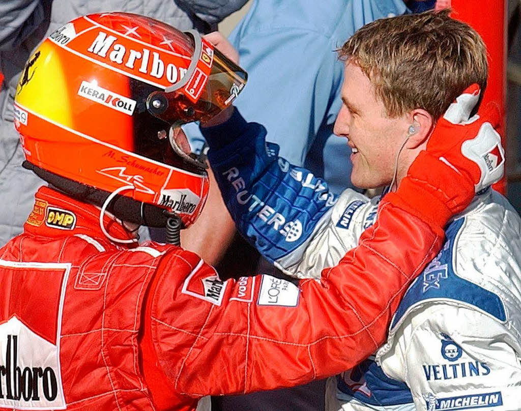 Das Bruderduell: Michael siegte und Ralf Schumacher wurde Zweiter beim Groen Preis in Interlagos (Brasilien) am 31. Mrz 2002.