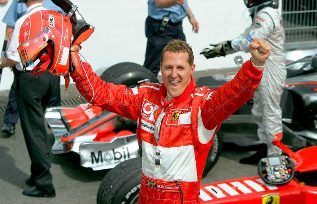 Heimsieg: Schumacher triumphiert auf dem Hockenheimring am 30. Juli 2006 und siegt beim Groen Preis von Deutschland.