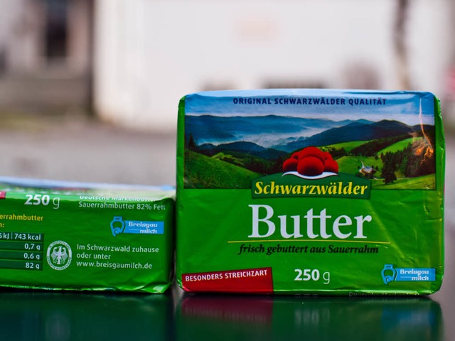 In der Schwarzwlder Sauerrahmbutter steckt kein Schwarzwald.  | Foto: Dominic Rock