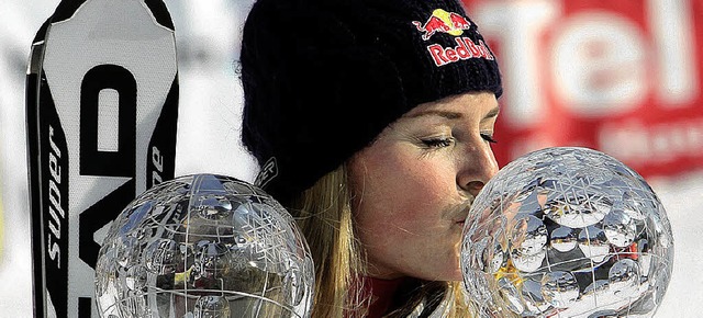 Kugeln ohne Ende: Lindsay Vonn ist die...nde alpine Skifahrerin dieses Winters.  | Foto: dpa