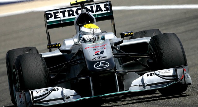 Schnelles Gesamtpaket: Nico Rosberg in seinem Silberpfeil  | Foto: dpa
