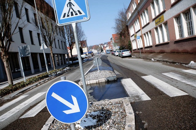 Die Goethestrae erhlt ein neues Auss... rechts das ehemalige Mbelhaus Koch.   | Foto: christoph breithaupt