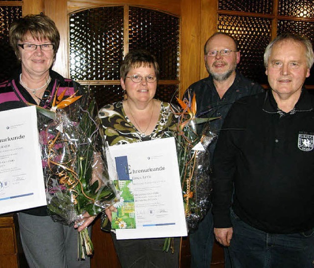 Foto von links: Ilse Werner, Erika Ley, Herbert und Gerhard Gut.  | Foto: Jutta Binner-Schwarz