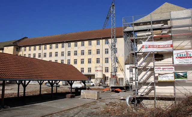 Alte Spinnerei in Haagen: Das Ausweich...er der Realschule frs neue Schuljahr   | Foto: Trenz