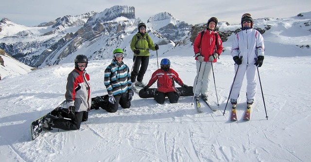 Wintersportler aus Schwanau hoch zu Berg  | Foto: Verein