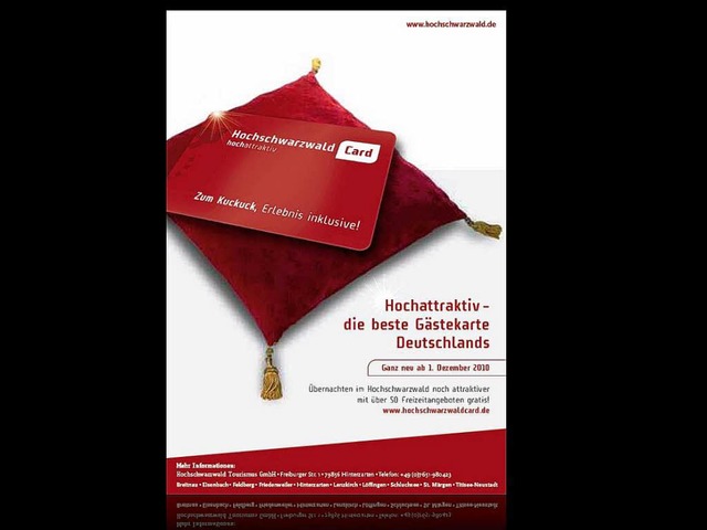 Werbung fr die Hochschwarzwald-Card.  | Foto: Hochschwarzwald Tourismus GmbH