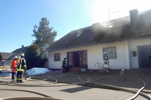 Wohnhausbrand in Kappel  | Foto: Martin Ganz