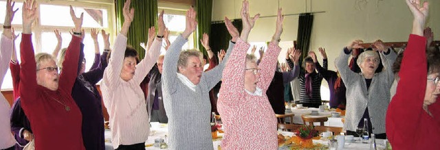 Groen Spa hatten die Frauen  in Nordweil bei ihren gymnastischen Lachbungen.  | Foto: Reiner Merz
