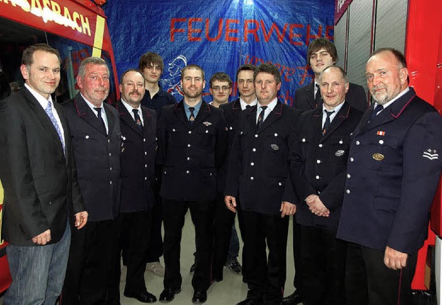 Sasbacher Feuerwehr-Abteilungsleitung ...amtwehrkommandant Manfred Grotz (r.).   | Foto: Roland Vitt