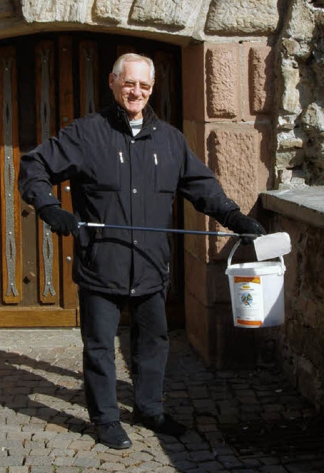 Horst Reisner ist jedes Wochenende unt... entlang dem Mll den Kampf anzusagen.  | Foto: Christin Keller