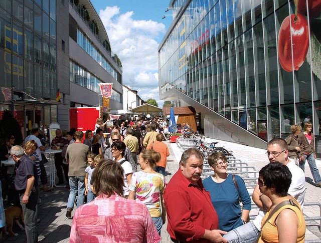 Stadtmarketing fr eine attraktive Inn...t auf mehr Leben in der Fugngerzone.  | Foto: Ralf dorweiler