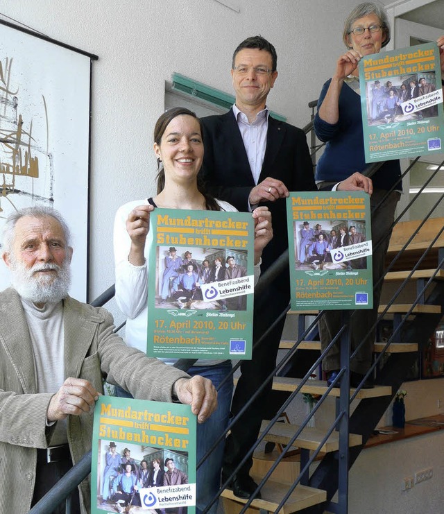 wulf schmidt, janine seifried, uli pfeiffer, brigitte kerger von der lebenshilfe  | Foto: peter stellmach