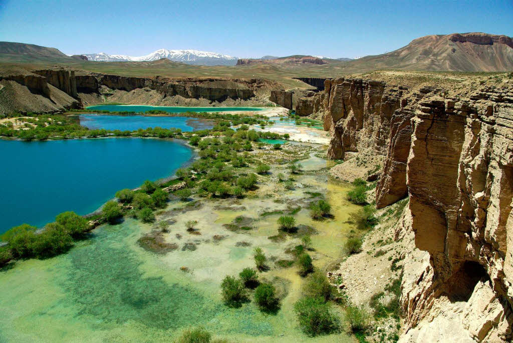 Die natrlich entstandenen Band-e Amir Stauseen wurden 2008 zum ersten afghanischen Nationalpark erklrt.