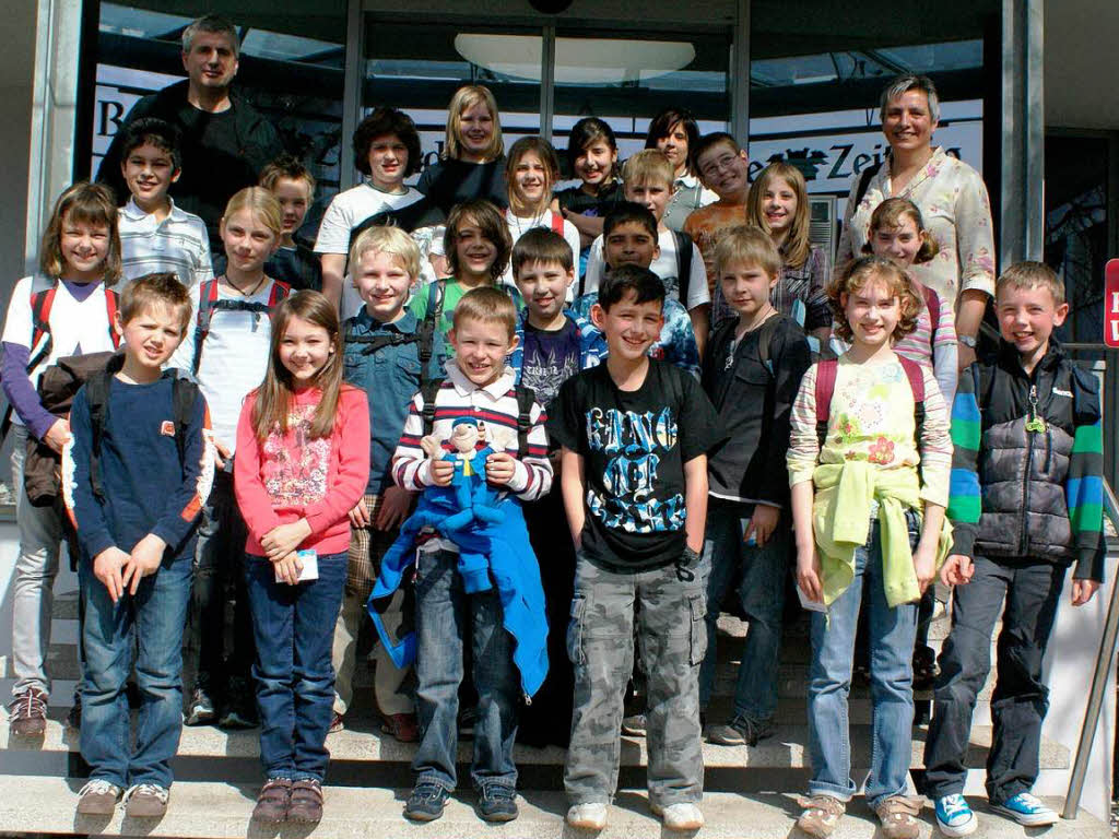 Die Klasse 4a der Schwarzenbergschule Waldkirch mit ihrer Lehrerin Frau Suchant