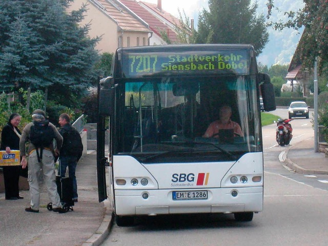 Der Stadtbus nach Siensbach, hier auf einer Aufnahme von 2008.  | Foto: Gerda Oswald