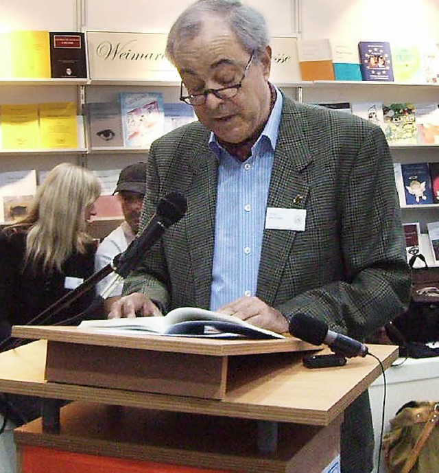Jos Lozano aus Todtnau las auf der Leipziger Buchmesse.   | Foto: Privat