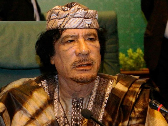 Libyen Potentat Muammar el Gaddafi hat seinen Streit mit der EU beigelegt.  | Foto: dpa