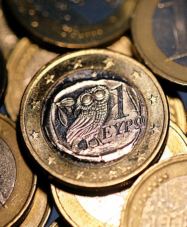 Griechische 1-Euro-Mnze   | Foto: dpa