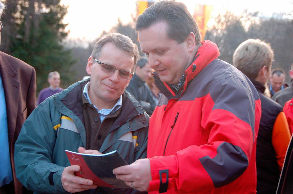 Forstprsident Meinrad Joos mit Ministerprsident Stefan Mappus