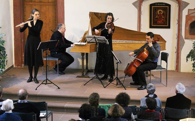 berzeugendes Programm nur mit Teleman...Quartett im Heiligenzeller Schlssle.   | Foto: heidi fssel