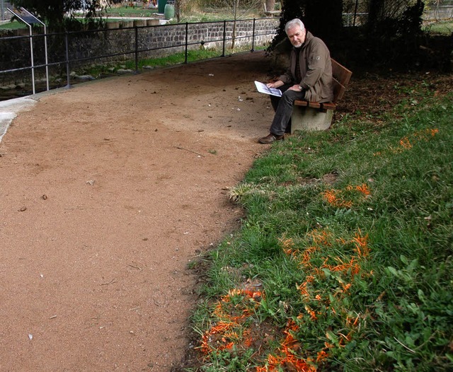 Zum Hundeklo verkommen ist das lauschi...Macke-Weg-Erfinder Karlheinz Beyerle.   | Foto: Markus Maier