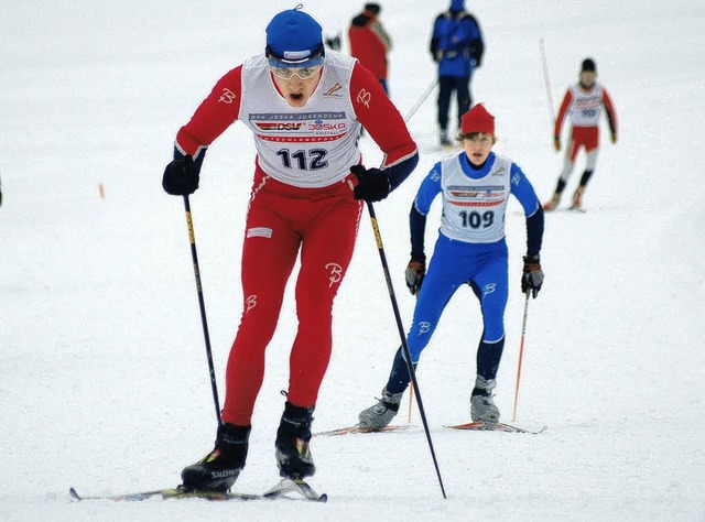 Ludwig Schott vom WSV Titisee (links) ... Deutschlandpokalfinale auf Rang neun.  | Foto: junkel