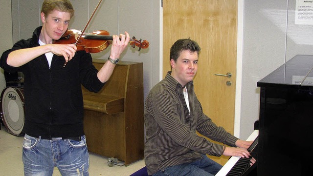 Philippe-Amad Polyak (Violine) und Jo...8222;Jugend musiziert&#8220; gefeiert.  | Foto: michael gottstein