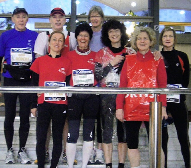 Zufriedene Gesichter bei den Schopfheimer Teilnehmern am Marathon in Barcelona.   | Foto: Privat