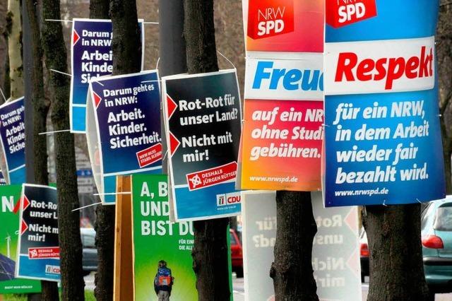 Parteien kmpfen in NRW um die Macht