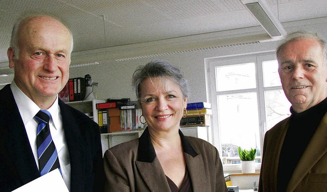 Rektor Klemens Auberle aus Villingen-S...rten Heinrich Schneider (von rechts).   | Foto: monika rombach