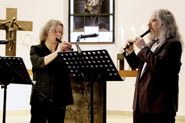 Ingeborg Scheiner und Marcel Corell beim Konzert  | Foto: Charlotte Frse