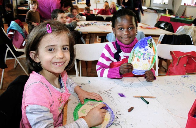 Museumspdagogik: Die Osterausstellung... Kindergarten St. Martin in Freiburg.   | Foto: K. Heiss