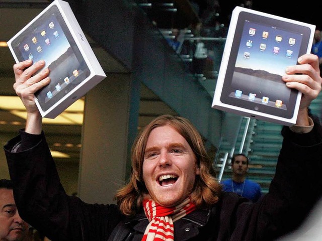 Apple hat am ersten Tag in den USA ber 300.000 iPads verkauft  | Foto: dpa