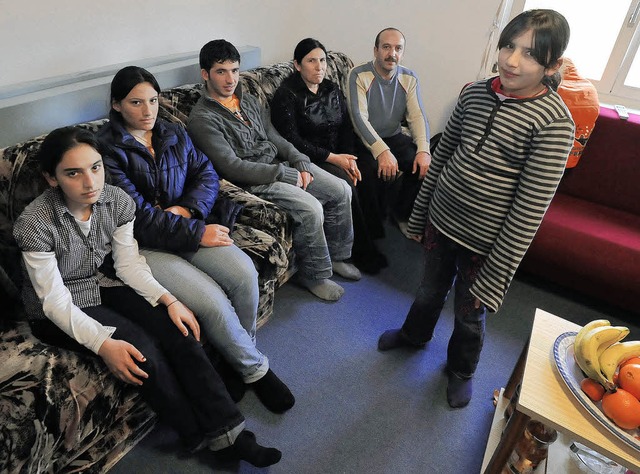 Das ist Familie Khudeida: von links na...ater) und die jngste Tochter Zuhoor.   | Foto: Michael Bamberger